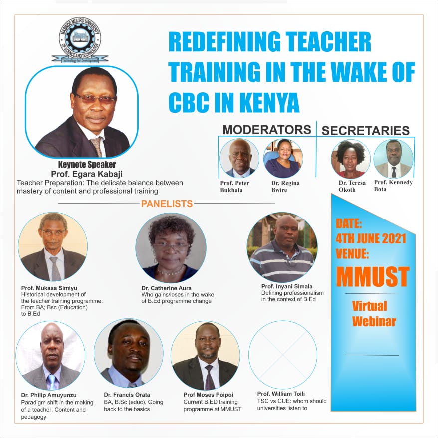 Redefining Teacher Training in the Wake of CBC in Kenya Webinar