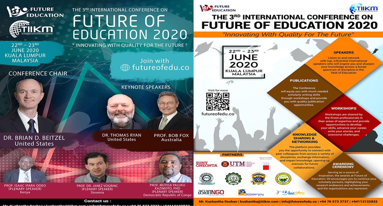 3rd International Conference on Future of Education 2020 
